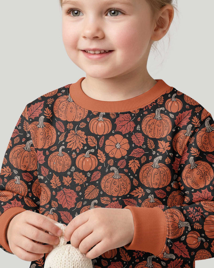 Retro Halloween Pumpkins Bamboo Crewneck Sweatshirt