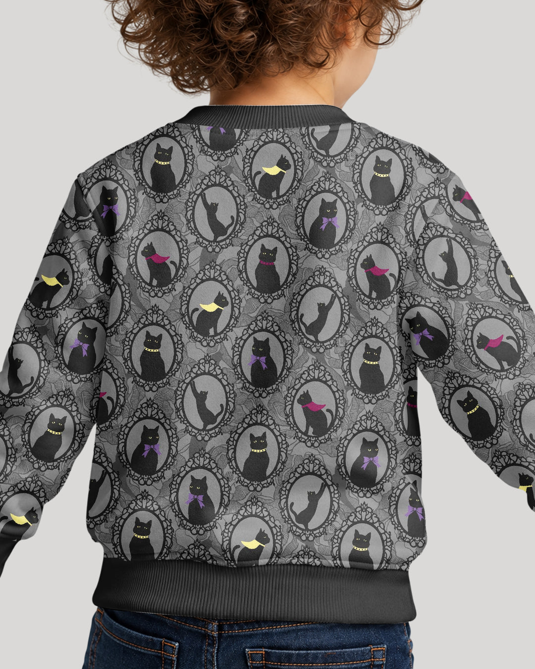 Midnight Cat Parade Bamboo Crewneck Sweatshirt