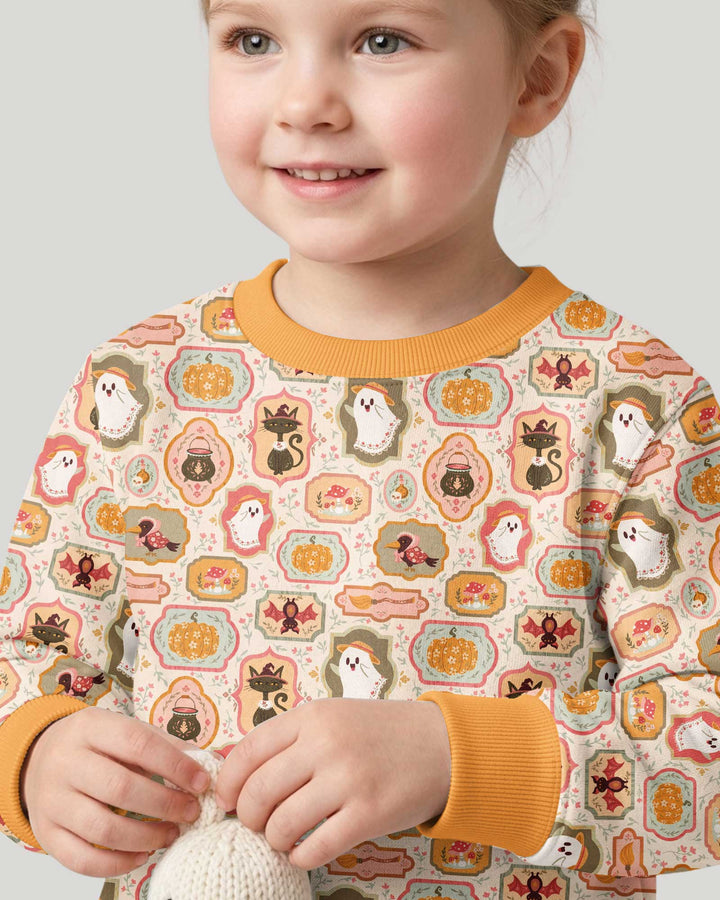 Cute Vintage Magical Cottage Style Halloween Bamboo Crewneck Sweatshirt