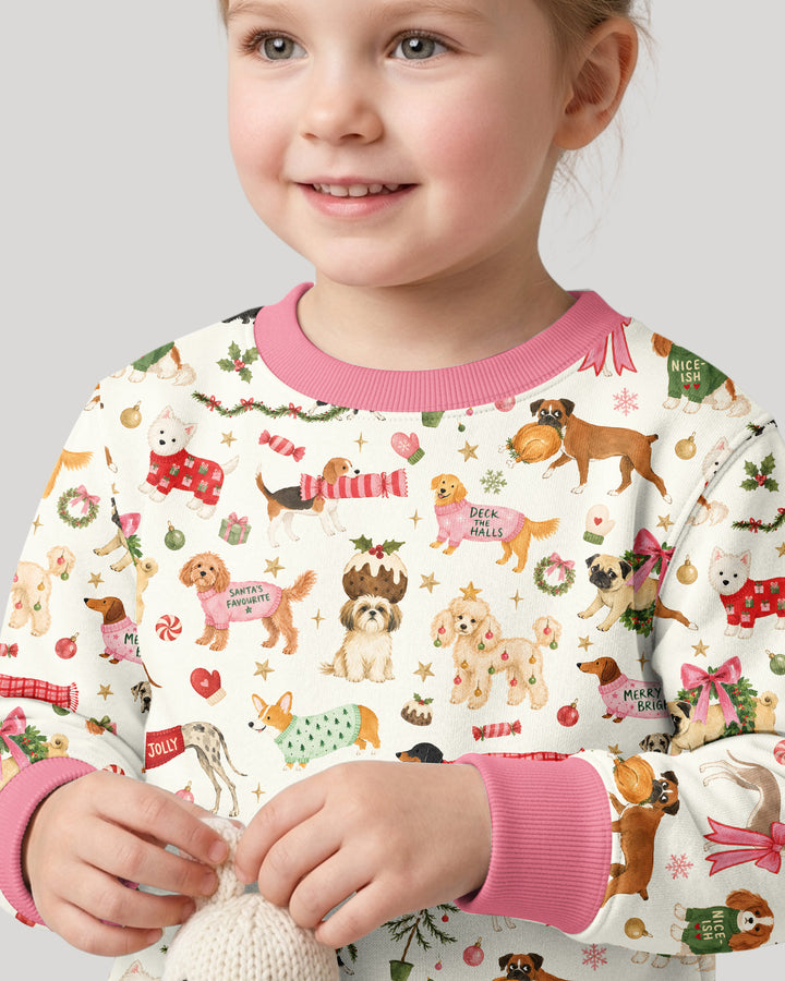 Festive Dog Merry Woofmas Bamboo Crewneck Sweatshirt