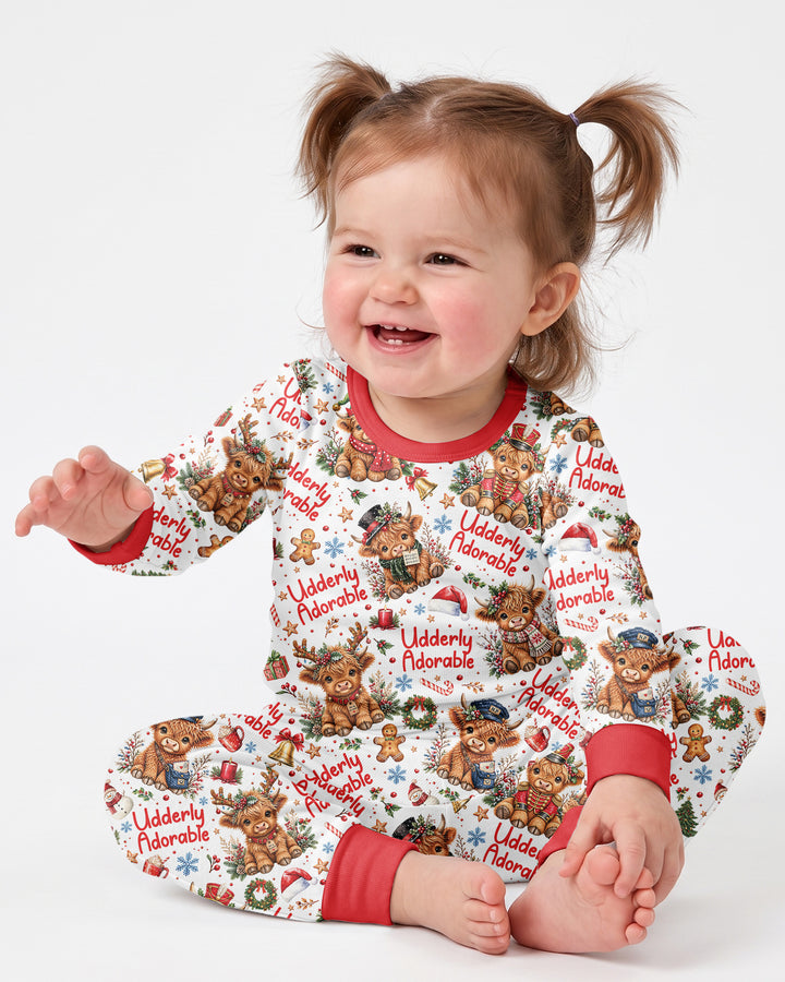 Udderly Adorable Bamboo Two Piece Long Sleeve Pajama Set