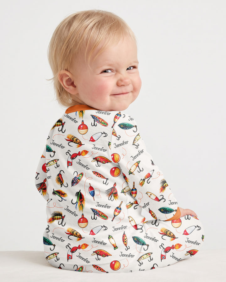 Custom Name Is It Too Soon to Ask for a Fishing Pole Bamboo Two Piece Long Sleeve Pajama Set