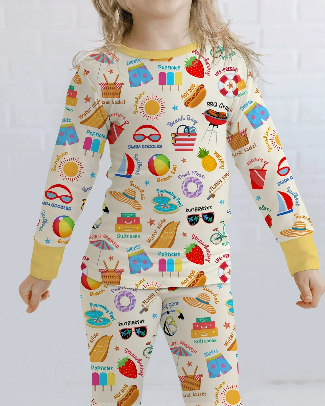 Love Summer Bamboo Two Piece Long Sleeve Pajama Set