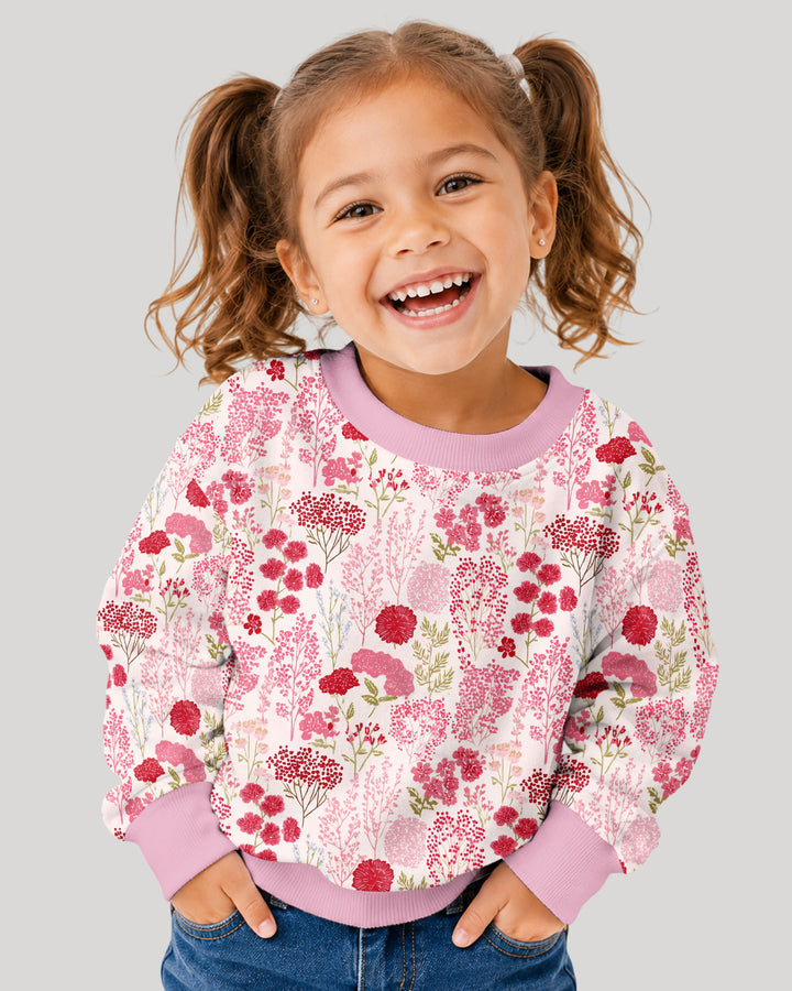 Blushing Wildflowers Bamboo Crewneck Sweatshirt