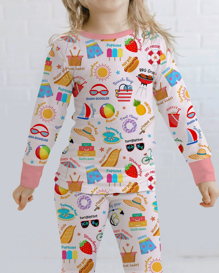 Love Summer Bamboo Two Piece Long Sleeve Pajama Set