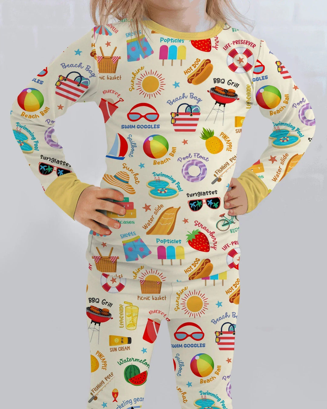 Love Summer Bamboo Two Piece Long Sleeve Pajama Set