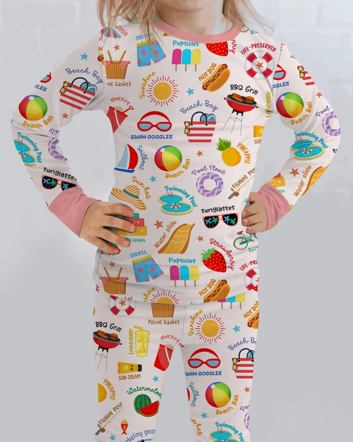 Love Summer Bamboo Two Piece Long Sleeve Pajama Set