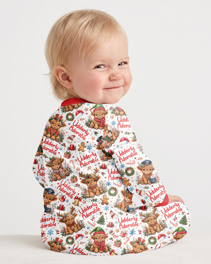 Udderly Adorable Bamboo Two Piece Long Sleeve Pajama Set