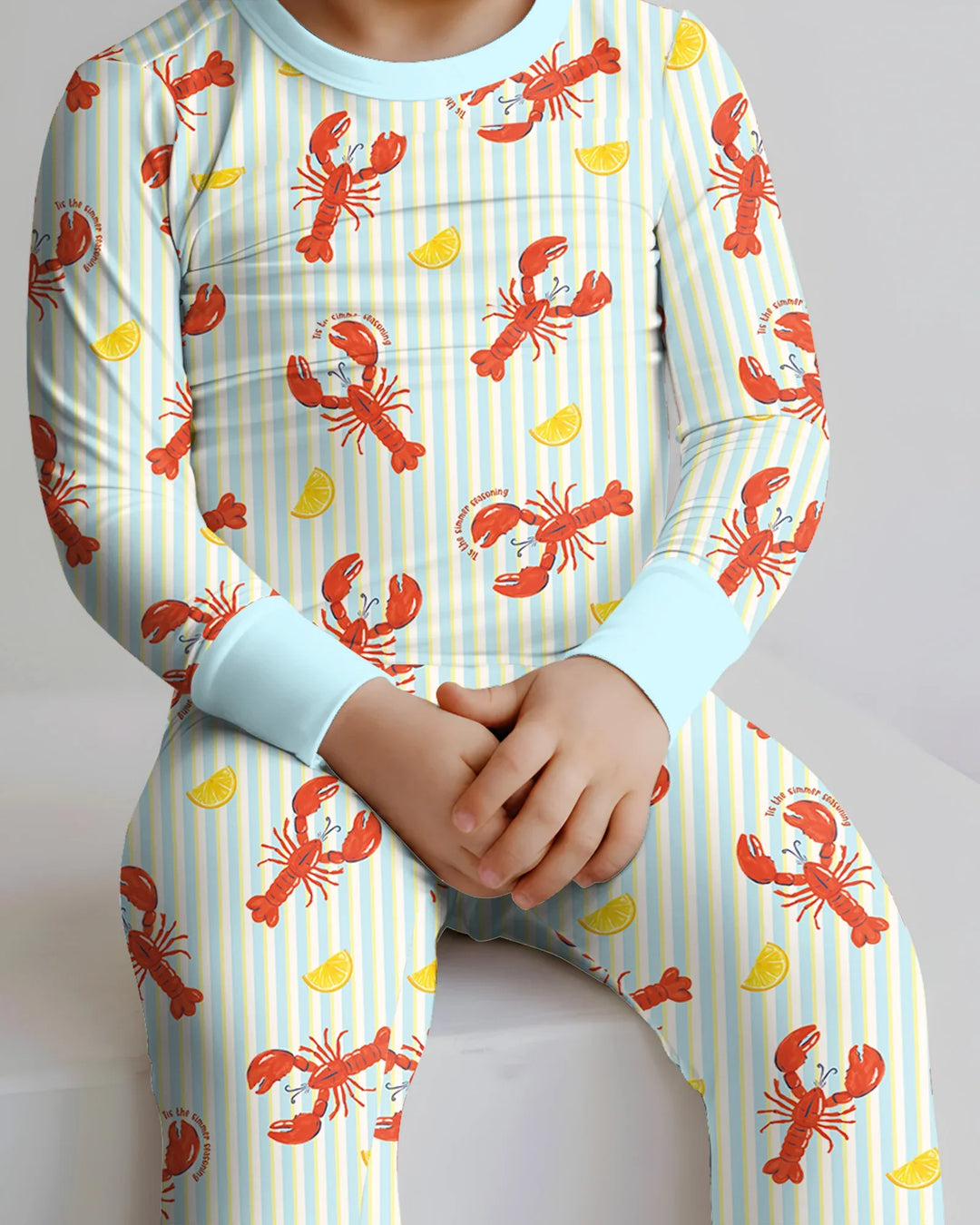 Crawfish Pinch Bamboo Two Piece Long Sleeve Pajama Set
