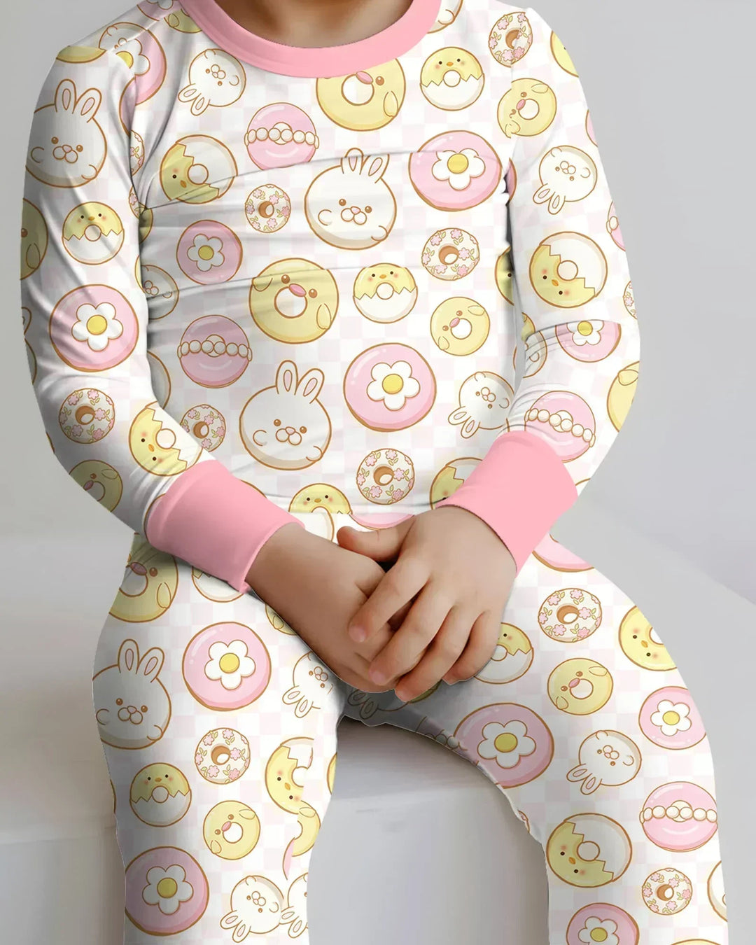 Easter Donuts Bamboo Two Piece Long Sleeve Pajama Set