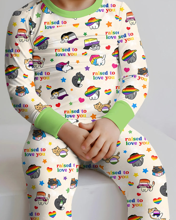 Rainbow Paws Family Matching Bamboo Two Piece Long Sleeve Pajama Set