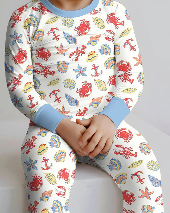 Catch Of The Day Family Matching Bamboo Two Piece Long Sleeve Pajama Set