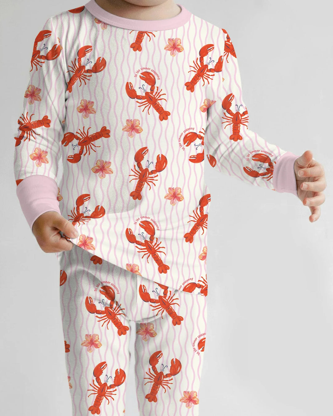 Crawfish Pinch Bamboo Two Piece Long Sleeve Pajama Set