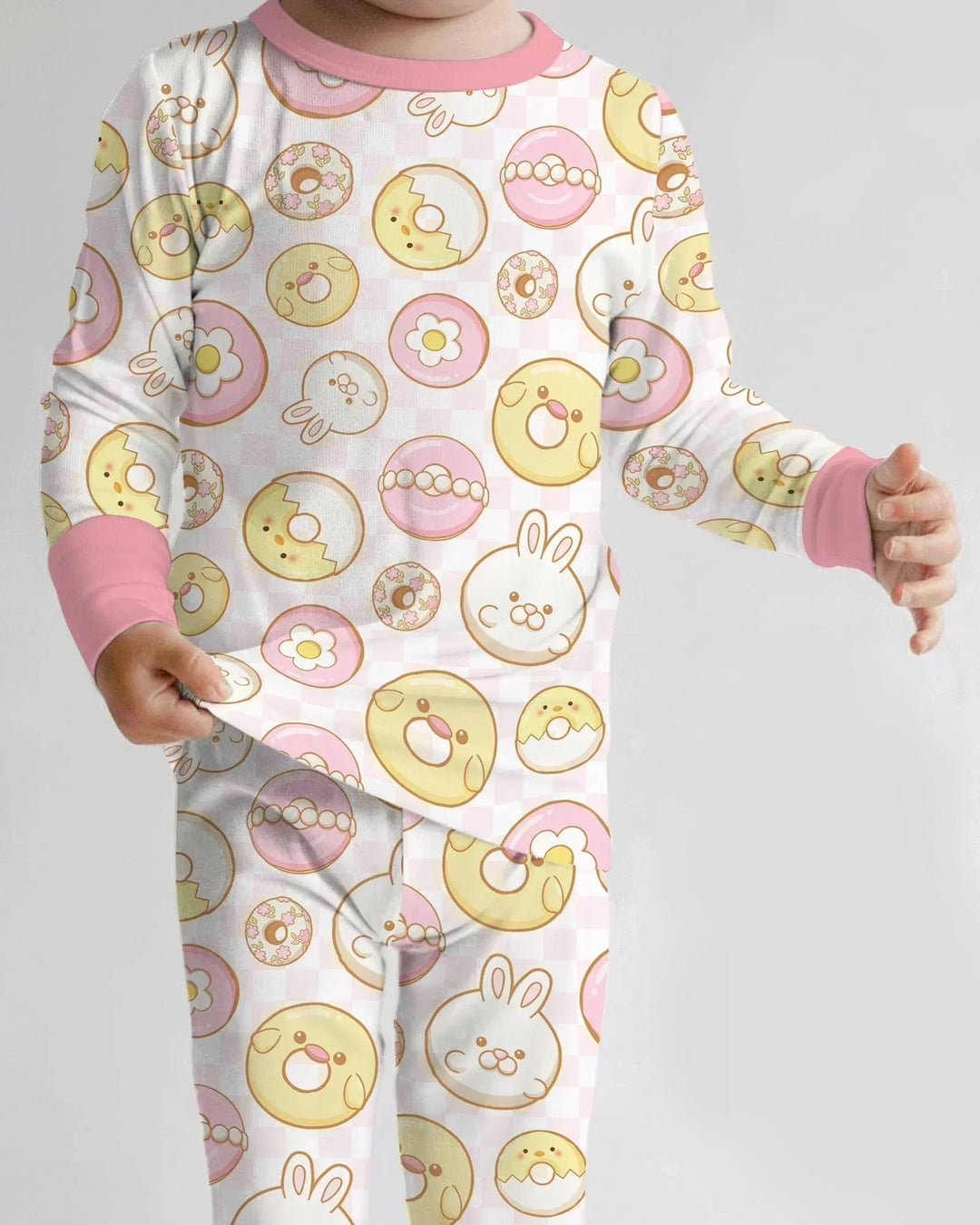 Easter Donuts Bamboo Two Piece Long Sleeve Pajama Set