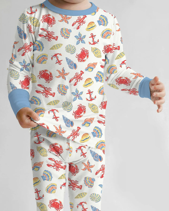 Catch Of The Day Family Matching Bamboo Two Piece Long Sleeve Pajama Set