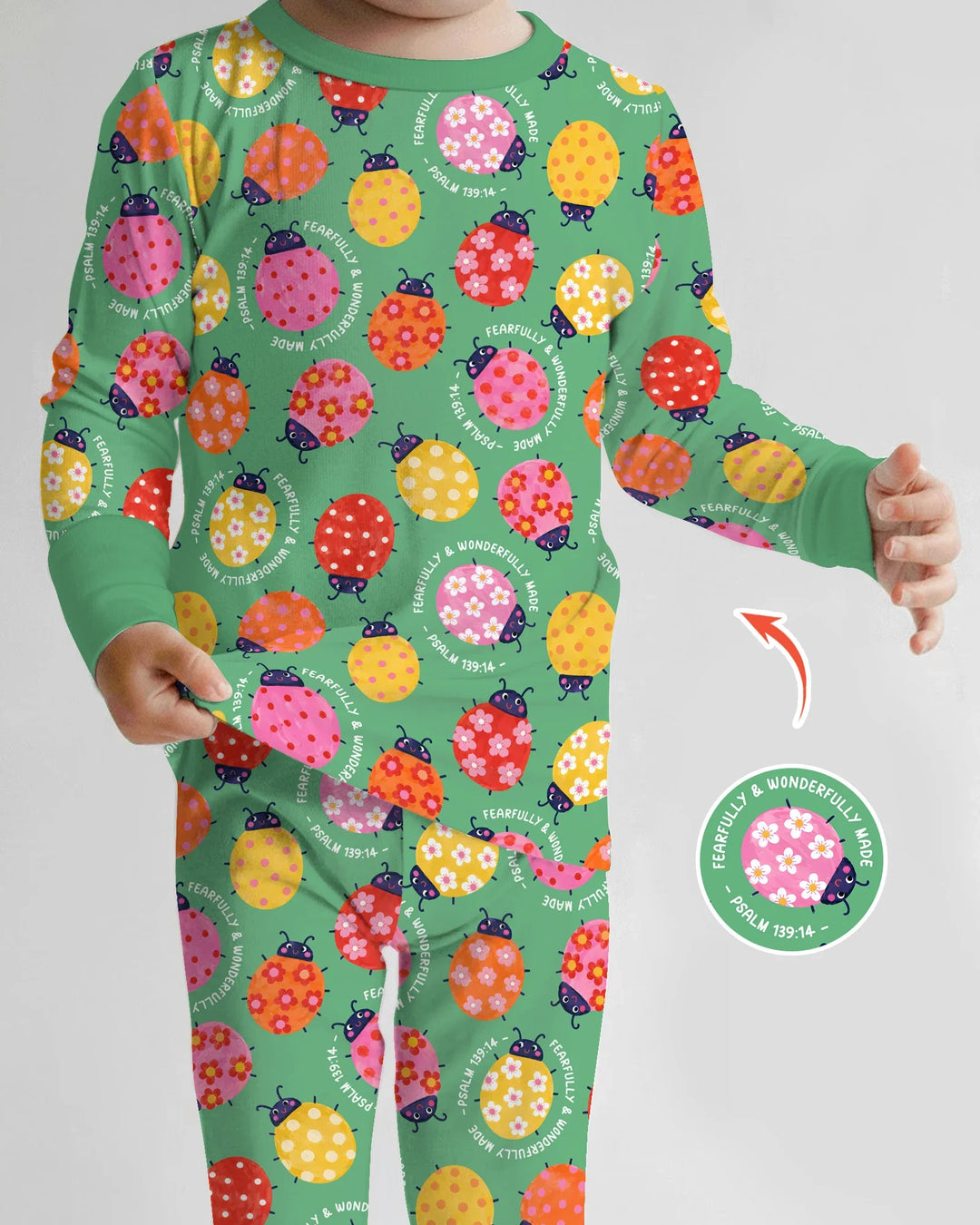 Template Bamboo Two Piece Long Sleeve Pyjamas Set