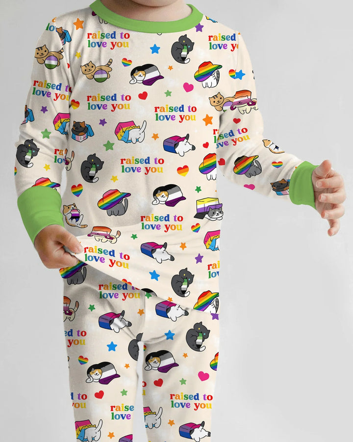Rainbow Paws Family Matching Bamboo Two Piece Long Sleeve Pajama Set