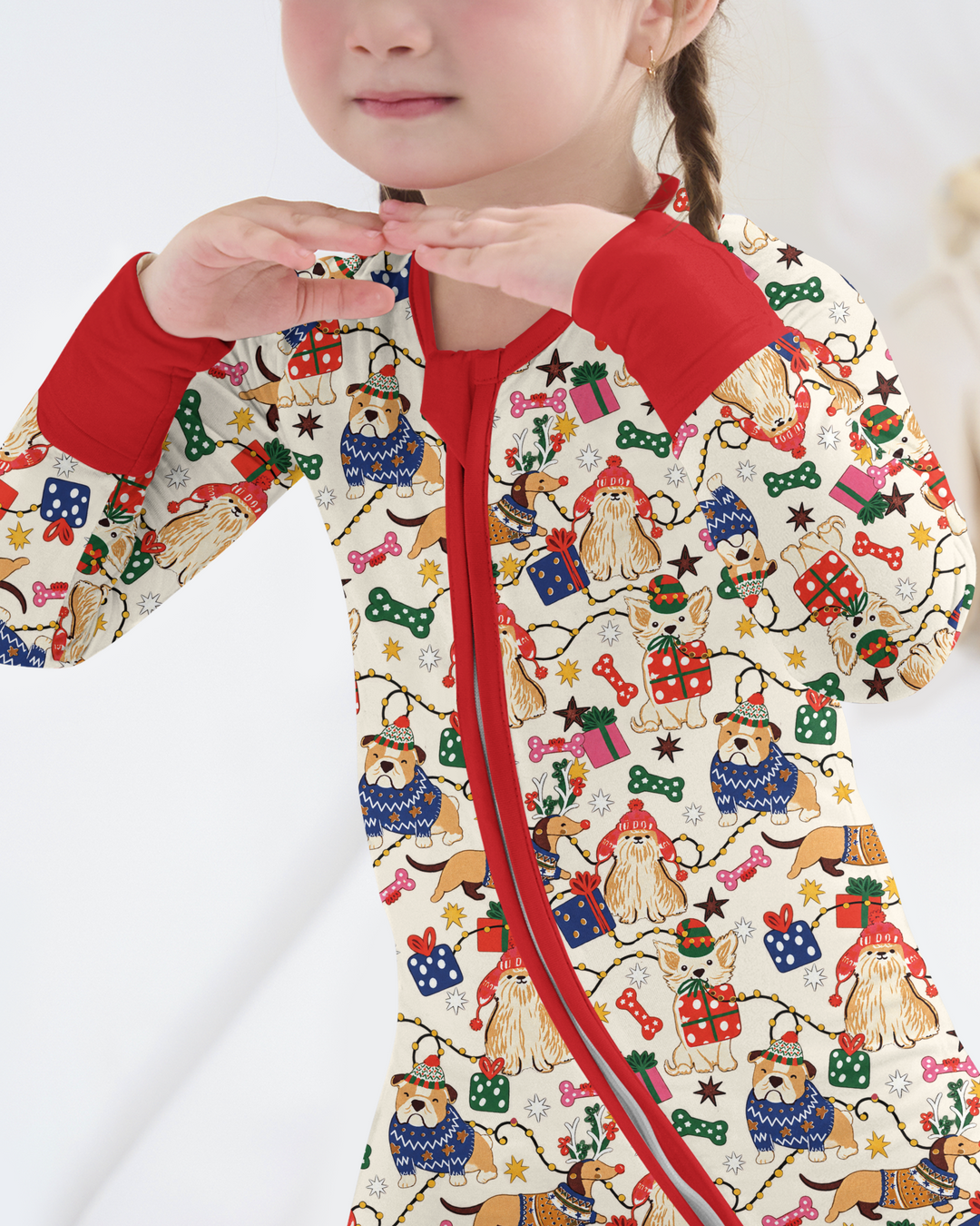 Jolly Christmas Pup Bamboo Convertible Zippy