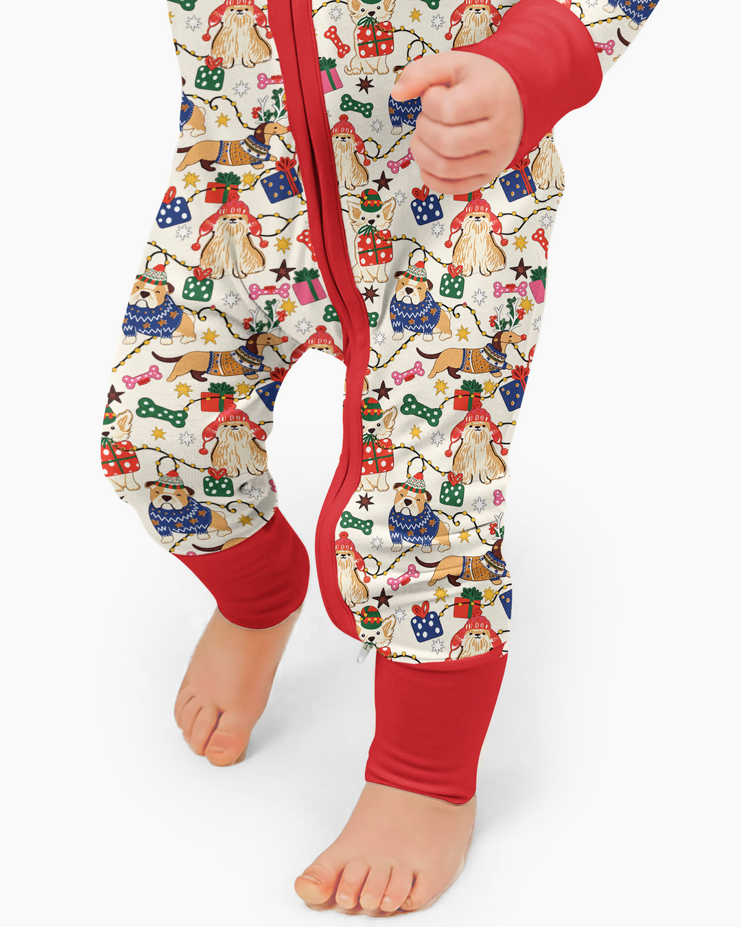 Jolly Christmas Pup Bamboo Convertible Zippy