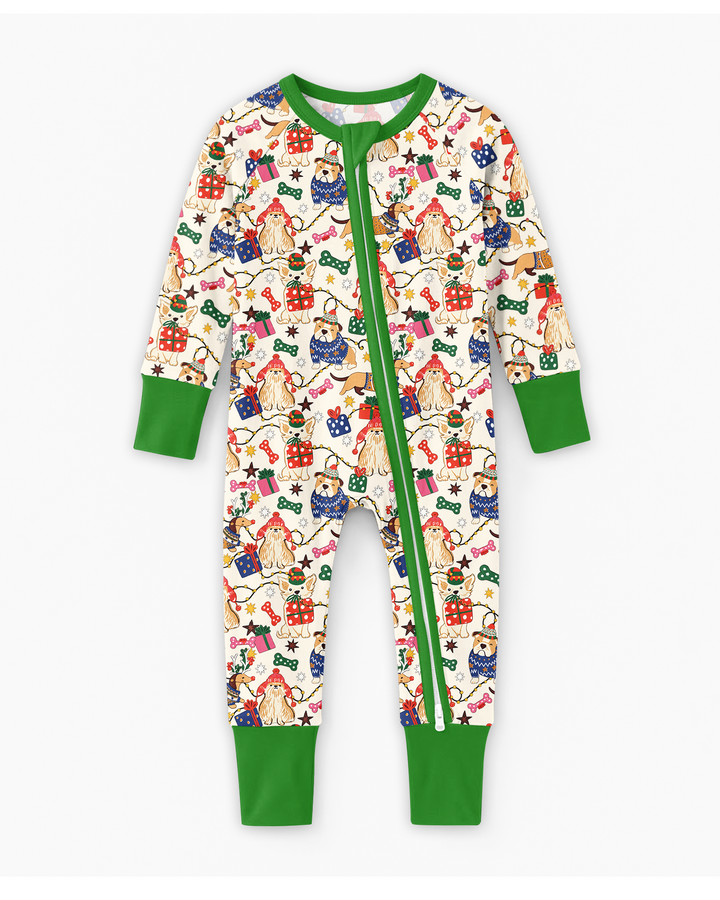 Jolly Christmas Pup Bamboo Convertible Zippy