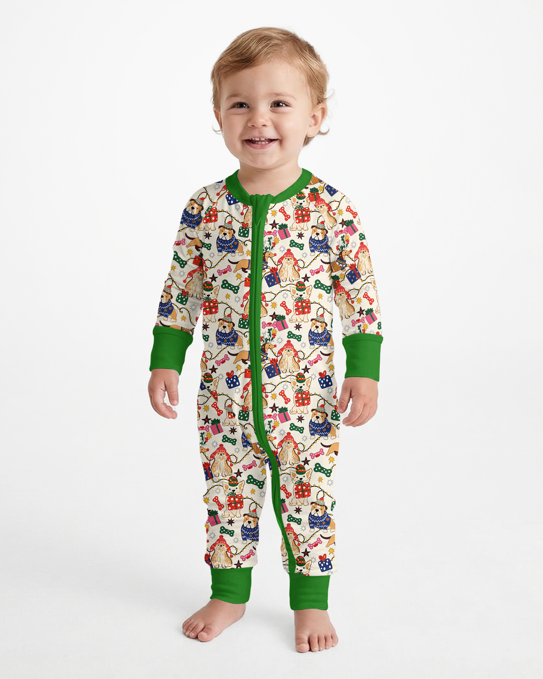 Jolly Christmas Pup Bamboo Convertible Zippy