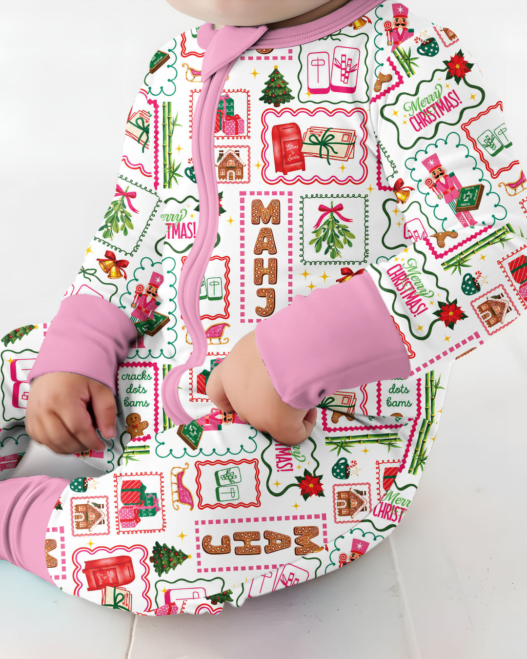 Preppy Christmas Mahjong Bamboo Convertible Zippy