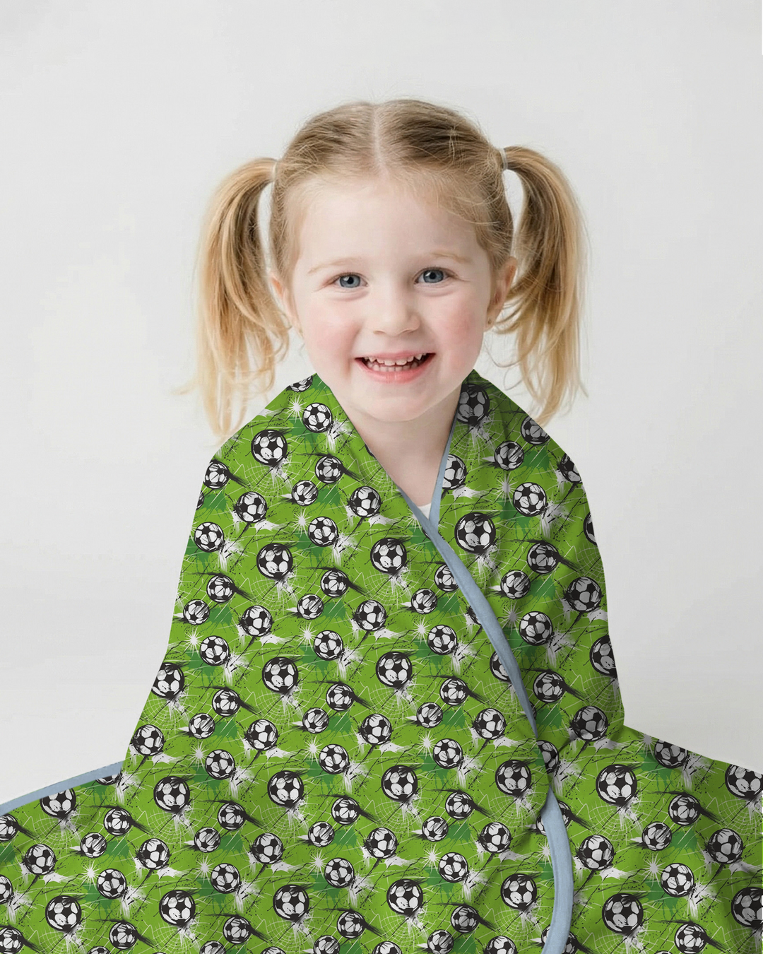 Green Soccer Energy Bamboo Blanket