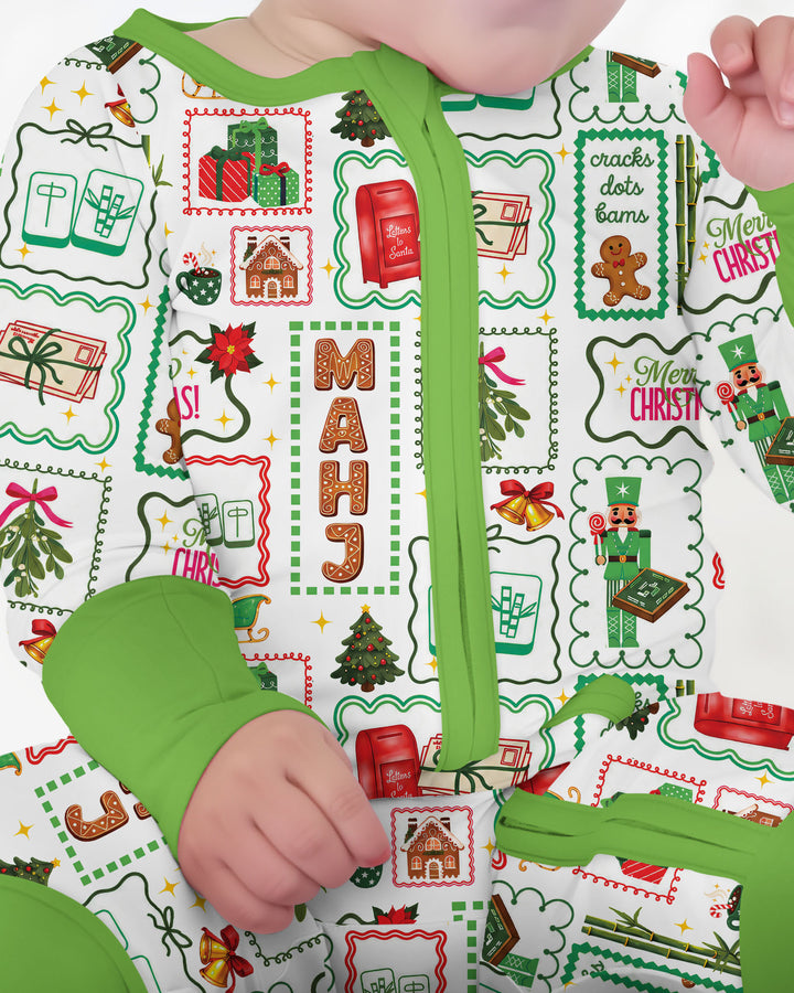 Preppy Christmas Mahjong Bamboo Convertible Zippy