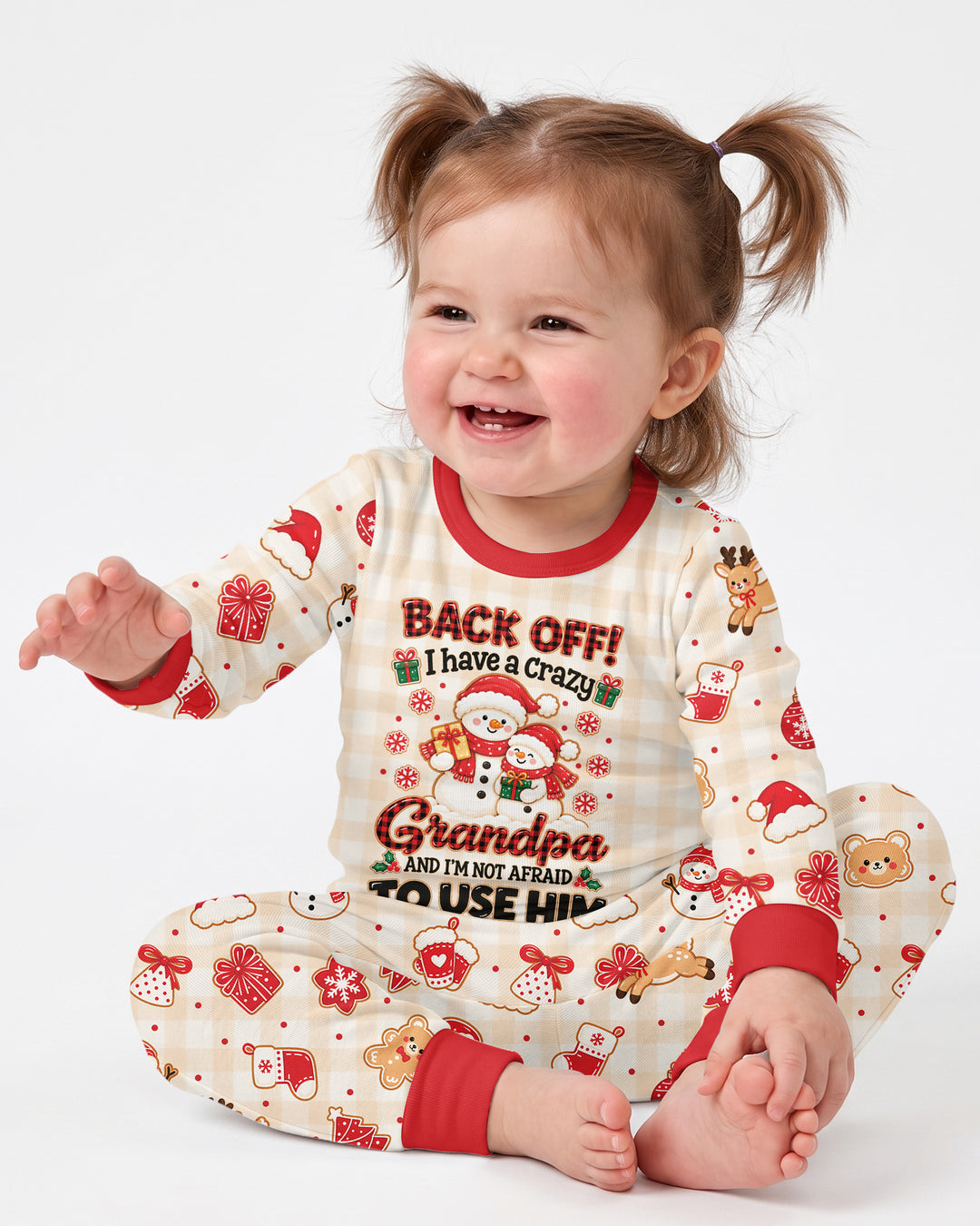 Back Off I Have A Crazy Grandpa Bamboo Two Piece Long Sleeve Pajama Set
