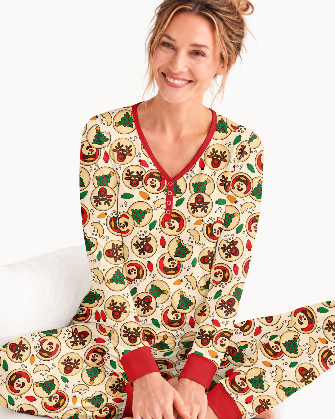 Christmas Sugar Cookie Bamboo Women Pajama Set