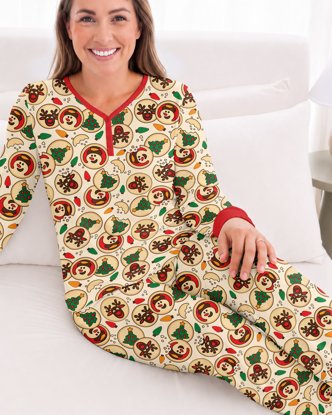Christmas Sugar Cookie Bamboo Women Pajama Set