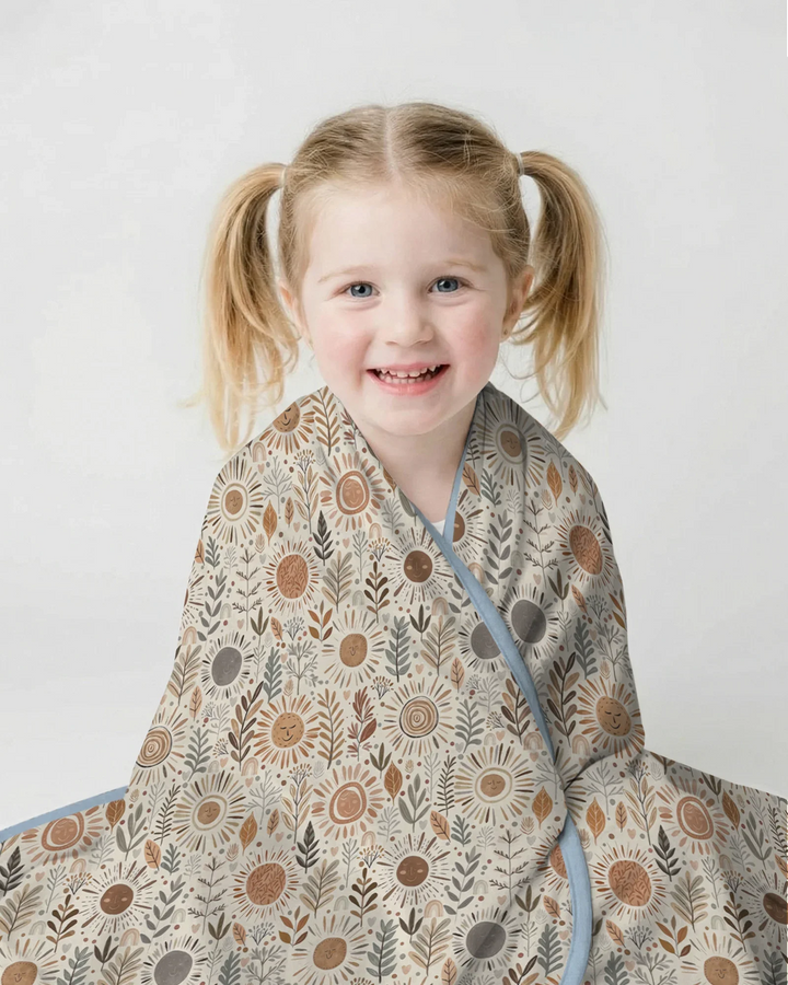 Boho Sunshine Garden Bamboo Blanket