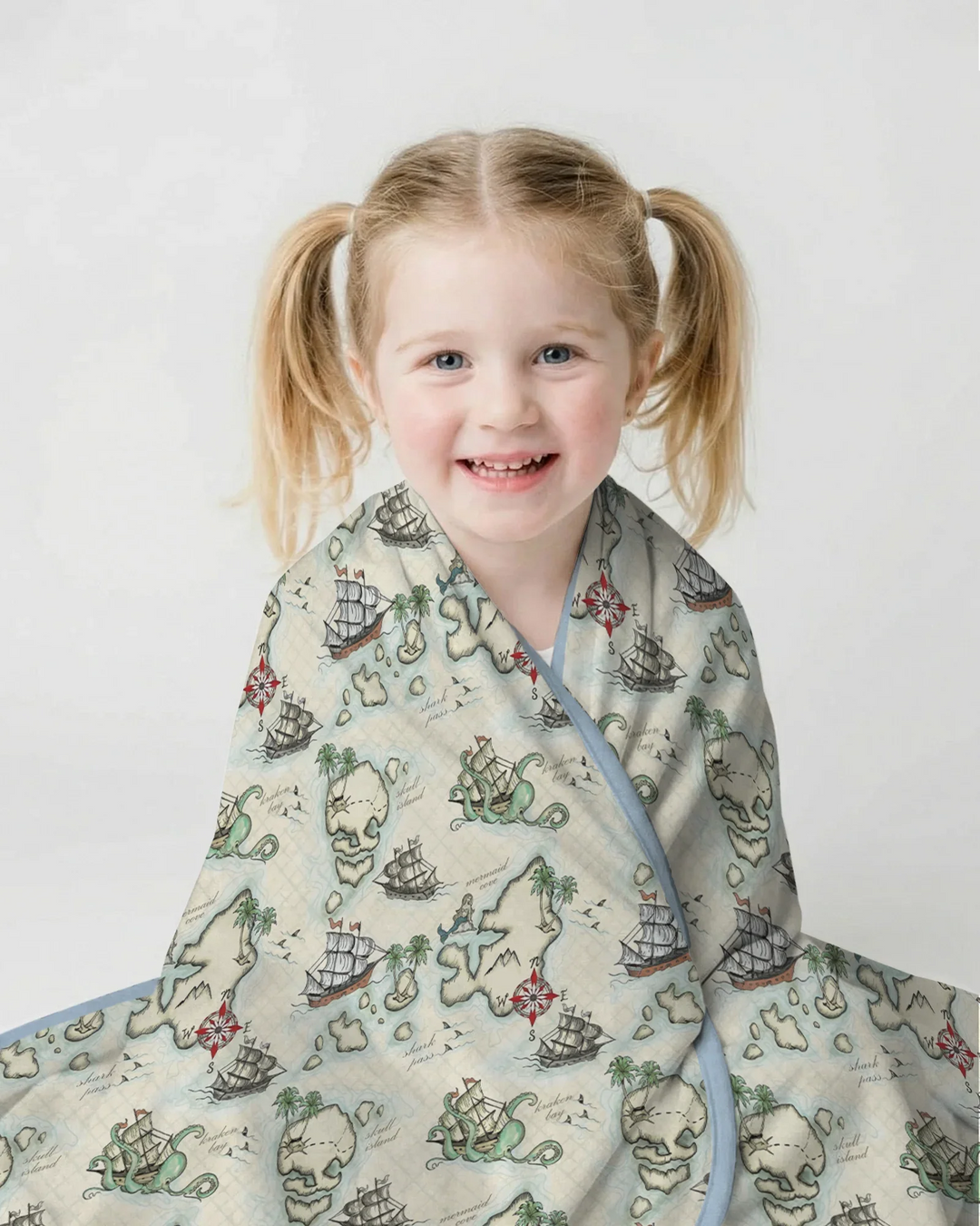 Pirate Treasure Map Quest  Bamboo Blanket