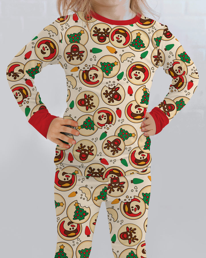 Christmas Sugar Cookie Bamboo Two Piece Long Sleeve Pajama Set