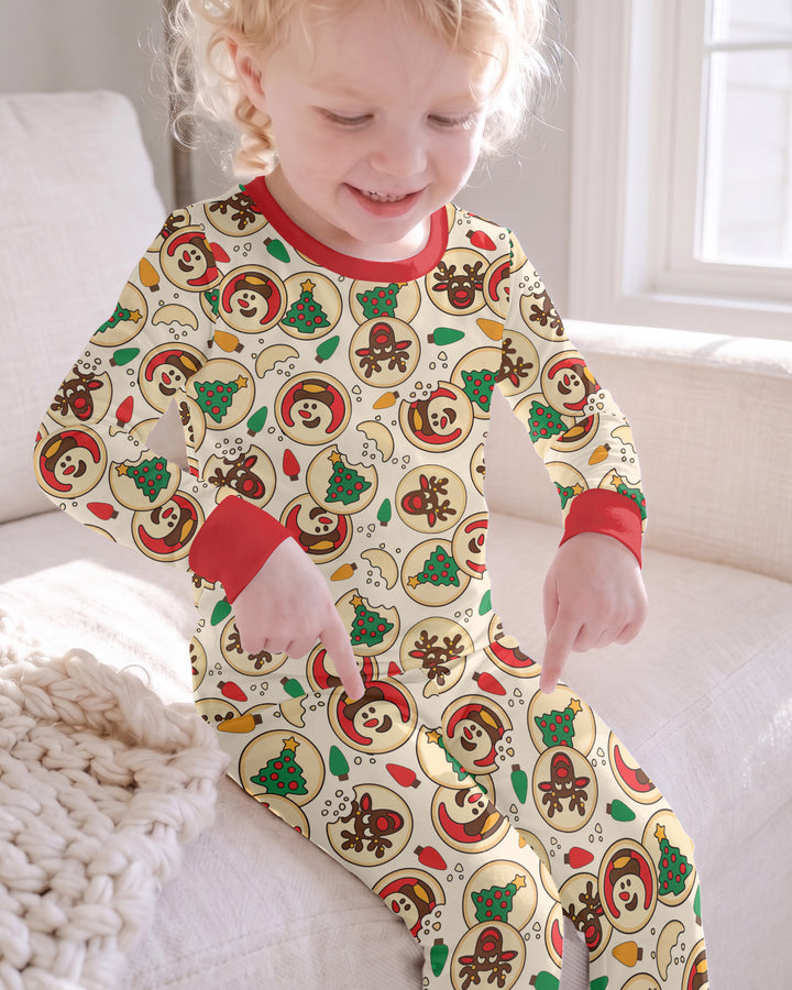 Christmas Sugar Cookie Bamboo Two Piece Long Sleeve Pajama Set