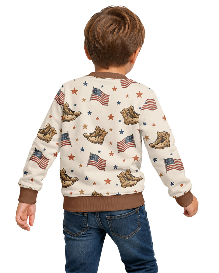 My Favorite Veteran Is My Grandpa Bamboo Crewneck Sweatshirt