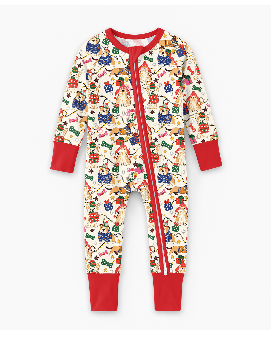 Jolly Christmas Pup Bamboo Convertible Zippy
