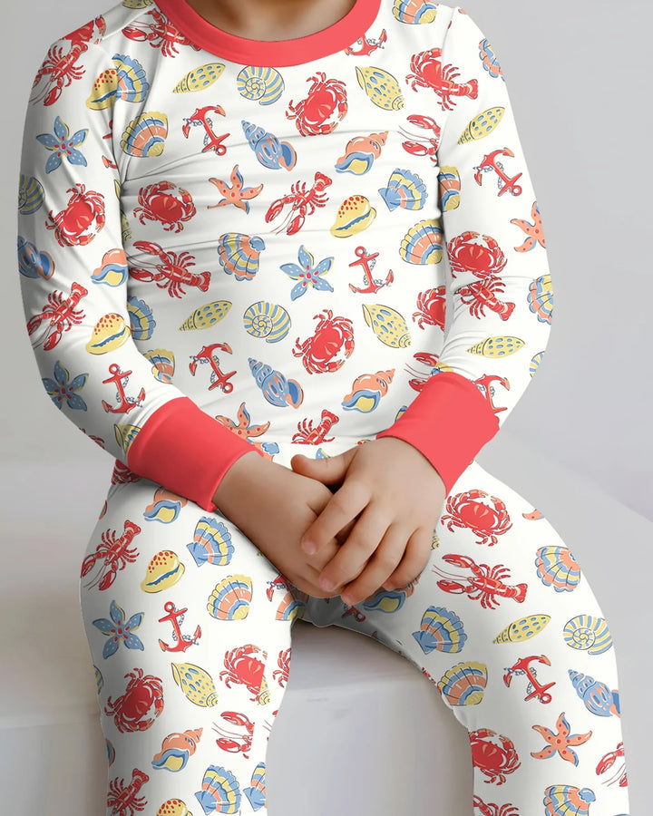 Catch Of The Day Family Matching Bamboo Two Piece Long Sleeve Pajama Set