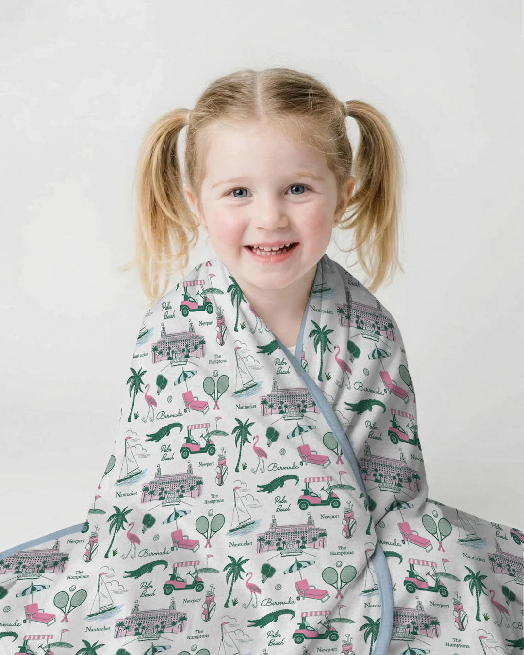Preppy Palm Getaway Bamboo Blanket