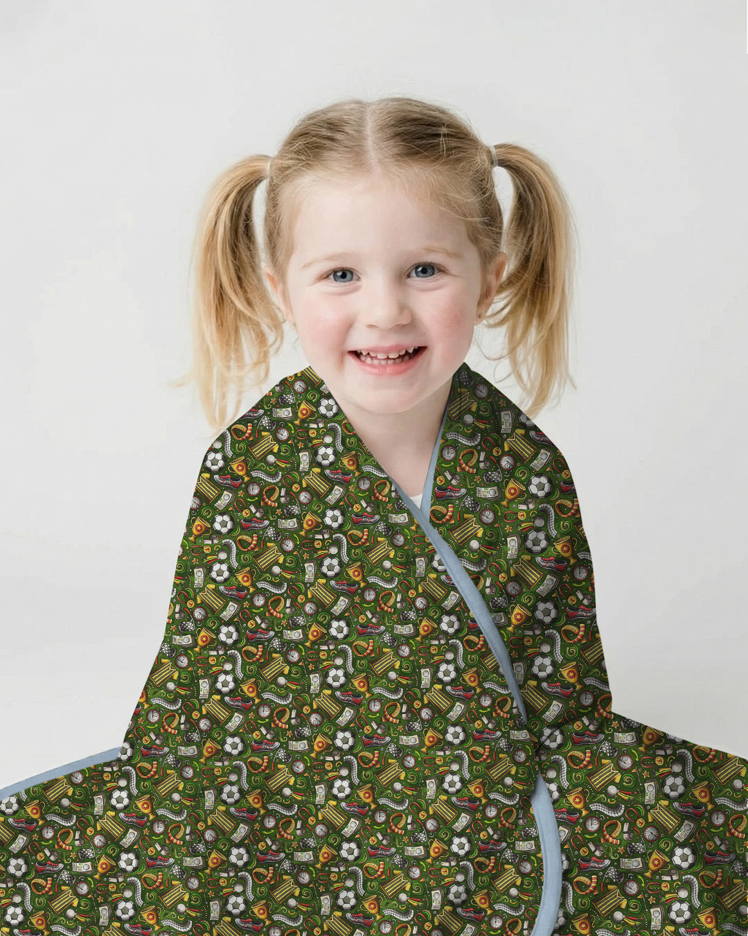 Green Soccer All-Star Bamboo Blanket