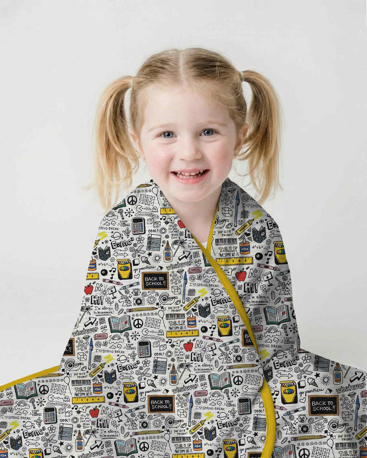 School Days Doodles Bamboo Blanket