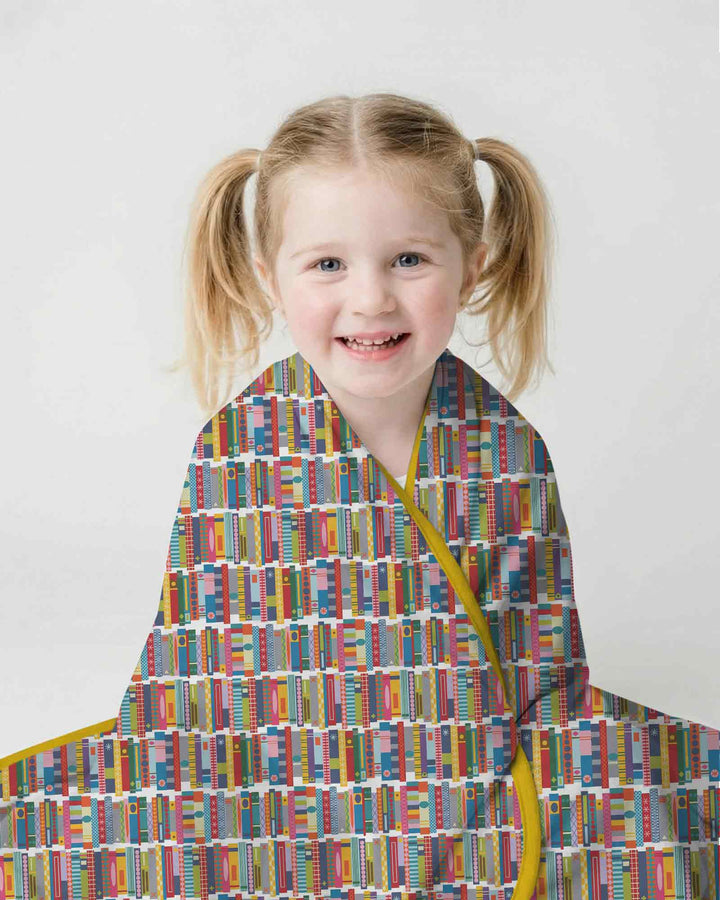 Rainbow Bookshelf Bamboo Blanket