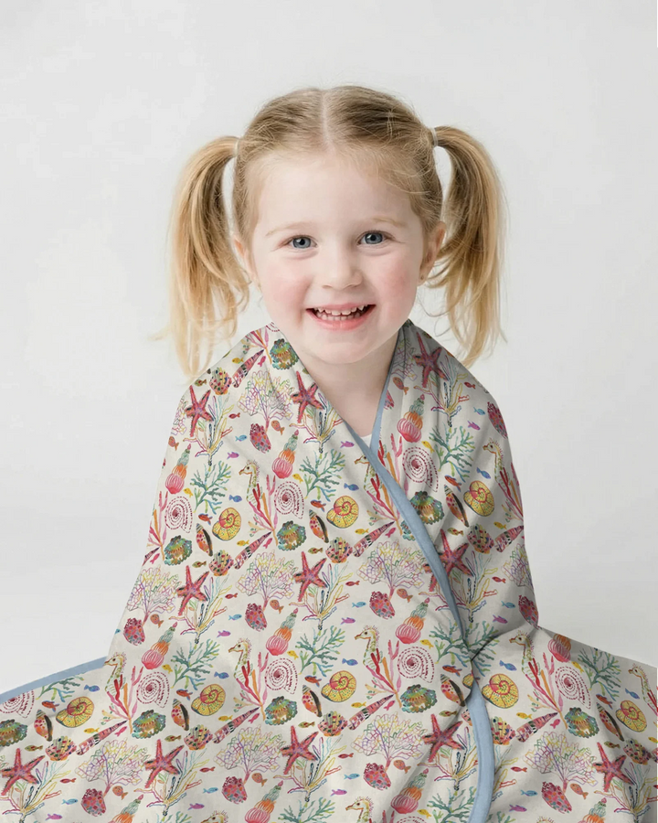 Tropical Reef Whimsy  Bamboo Blanket