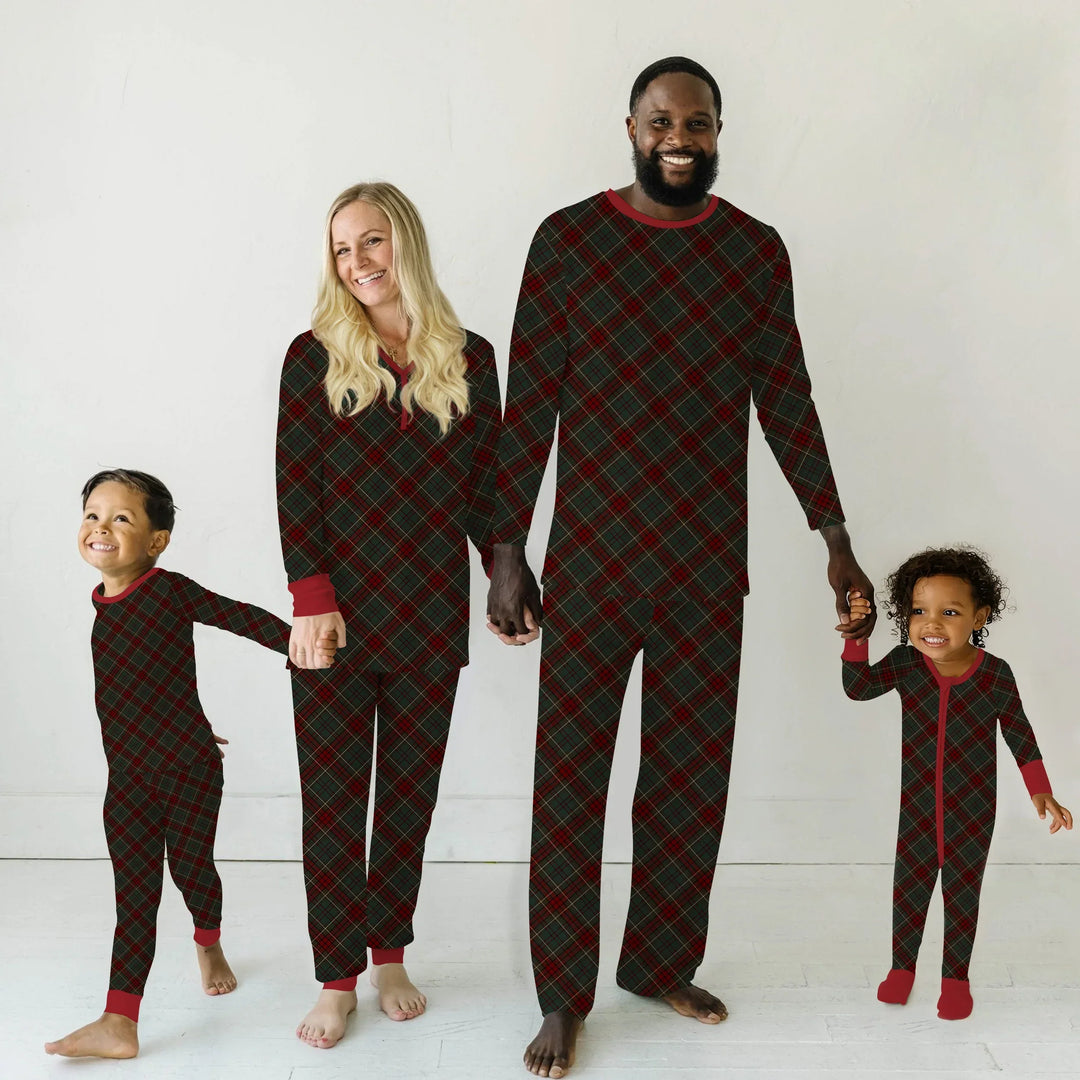 Merry Plaids Bamboo Two Piece Long Sleeve Pajama Set