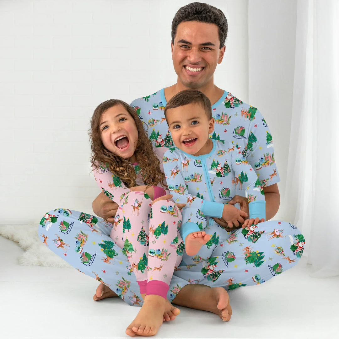 Jolly Forest Christmas Family Matching Bamboo Men's Pajama Set