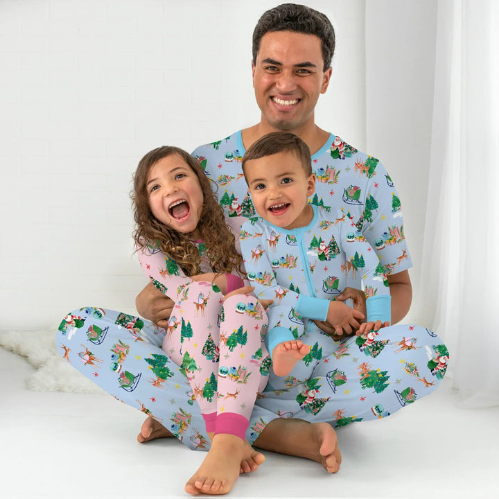 Jolly Forest Christmas Family Matching Bamboo Men's Pajama Set
