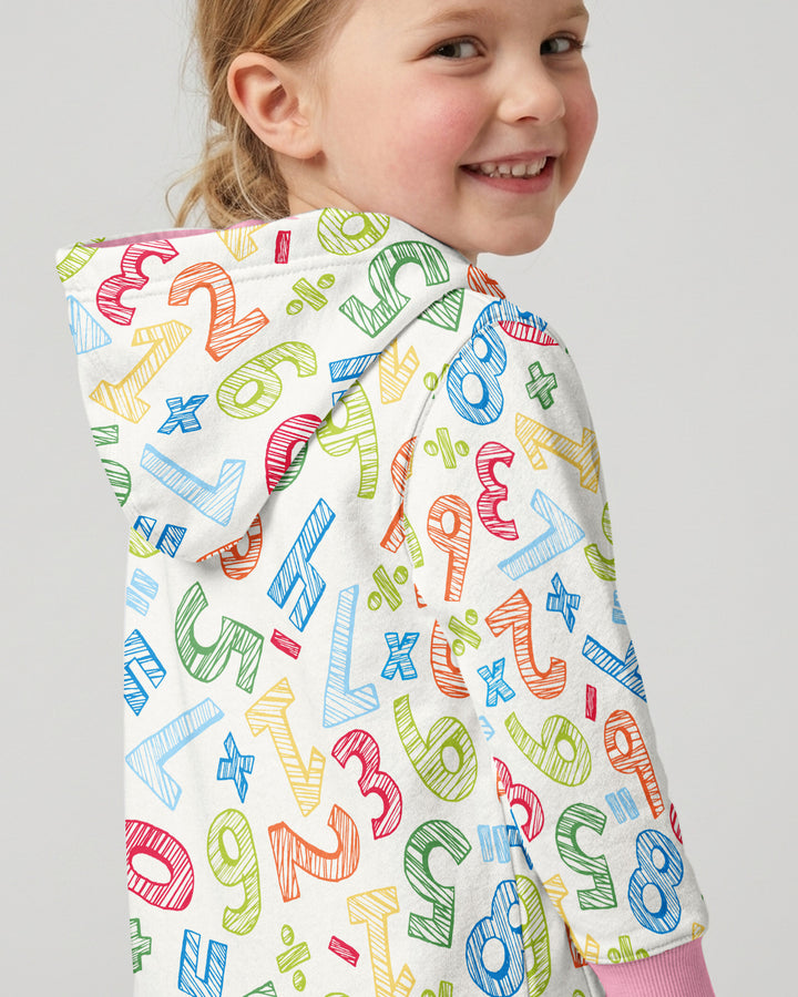 Math Doodles Bamboo Zip Hoodie
