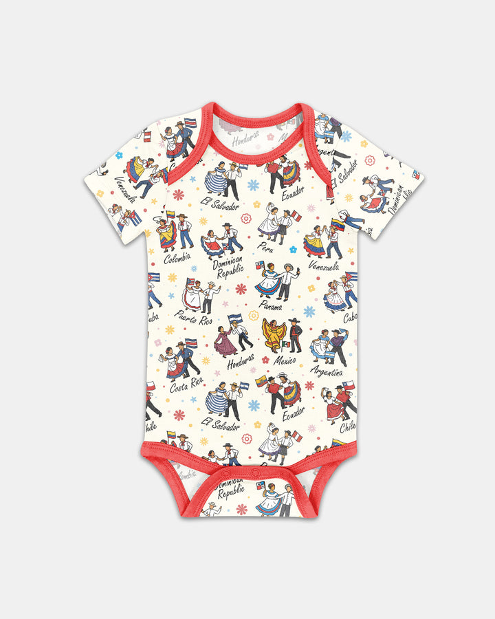 Hispanic Traditional Folkloric Dress Bamboo Bodysuit