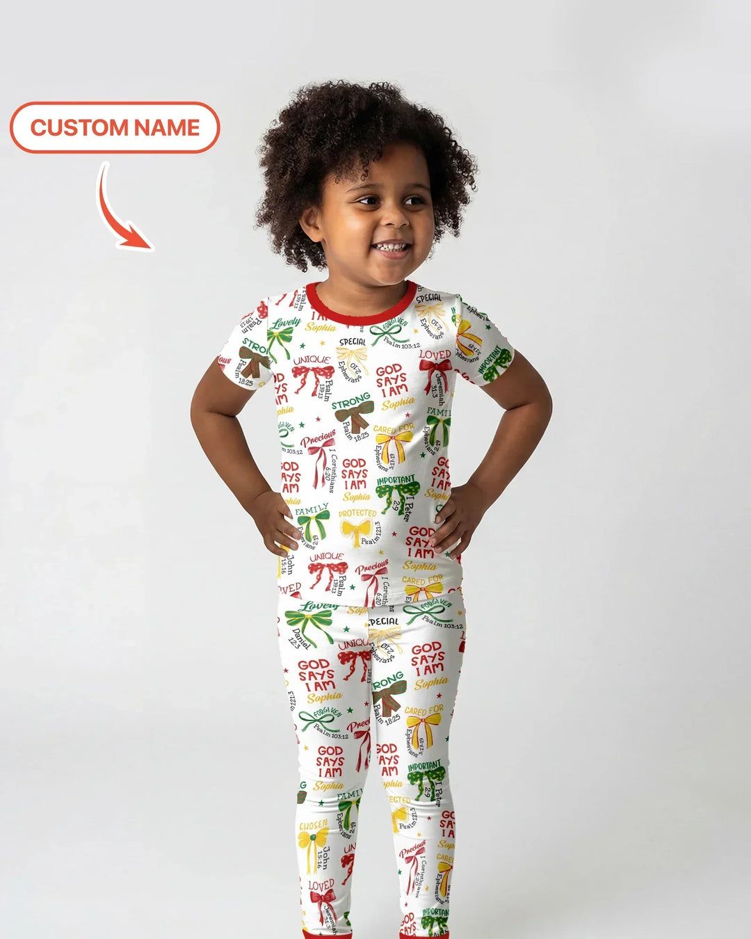 Juneteenth God Says I AM Bamboo Two Piece Short Sleeve Pajama Set