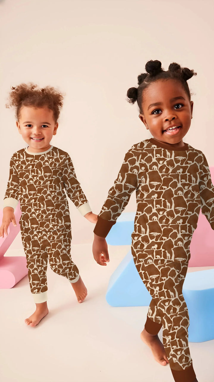 Wild Kingdom Bamboo Two Piece Long Sleeve Pajama Set